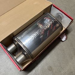 NEW MagnaFlow Performance Universal Muffler 14220 Stainless Steel 2.5” In/Out