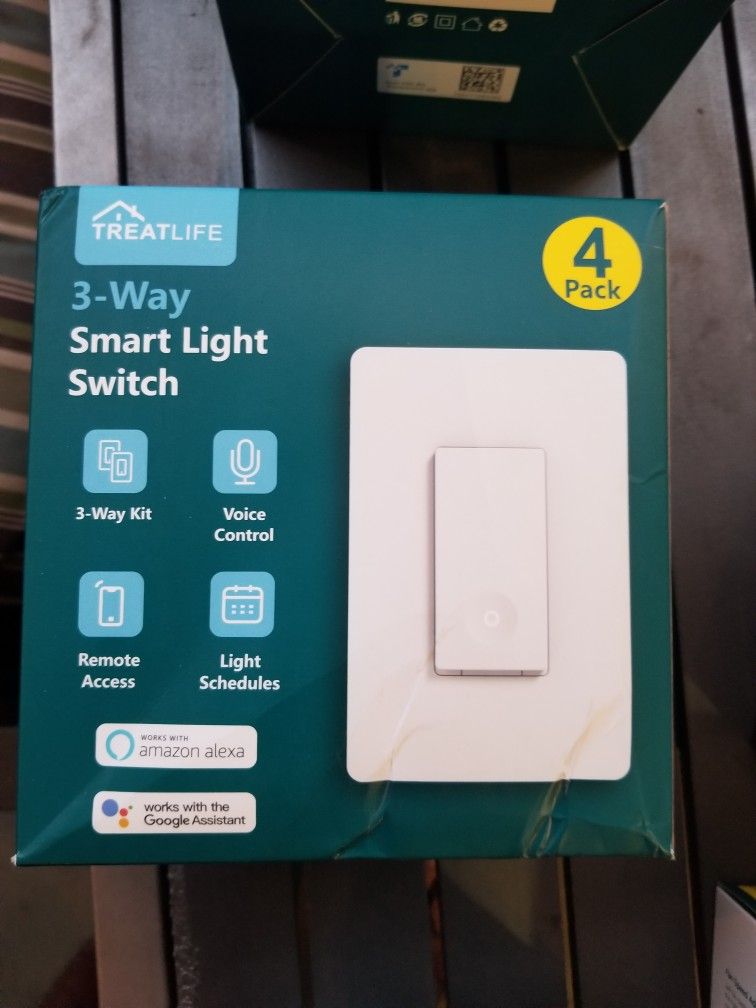 3 Way Smart Switch, Treatlife 2.4GHz White Smart Light Switch 4 Pack

