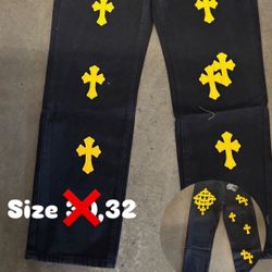 Chrome heart jeans size 32