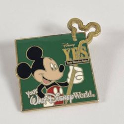 Pre-owned Walt Disney World enamel pin and a silver tone blue bead Bracelet