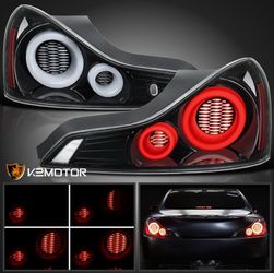 Jet Black LED Tail Lights Fits 2008-2013 Infiniti G37 2014-2015 Q60 Coupe Lamps