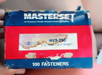 New never been used , Masterset HV3-250 Powder Actuated Fasteners 100-Pack