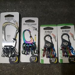 Brand New Nite Ize  Locking Clip Key Chains