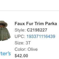 Toddler 3T Parka 