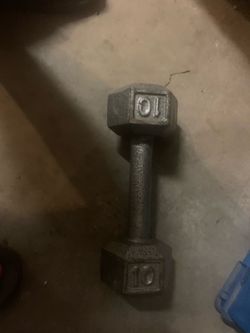 10$ one dumbbell 10