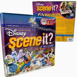 Scene It? Disney Deluxe Edition  - The DVD Game (2004) Collectible Tin Box.