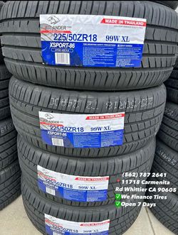 225/50R18 Atlander Set of Tires Installed and Balanced Set de Llantas Nuevas Instaladas y Balanceadas