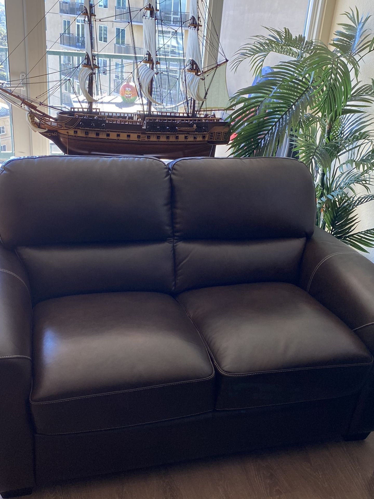 Real Leather Love Seat