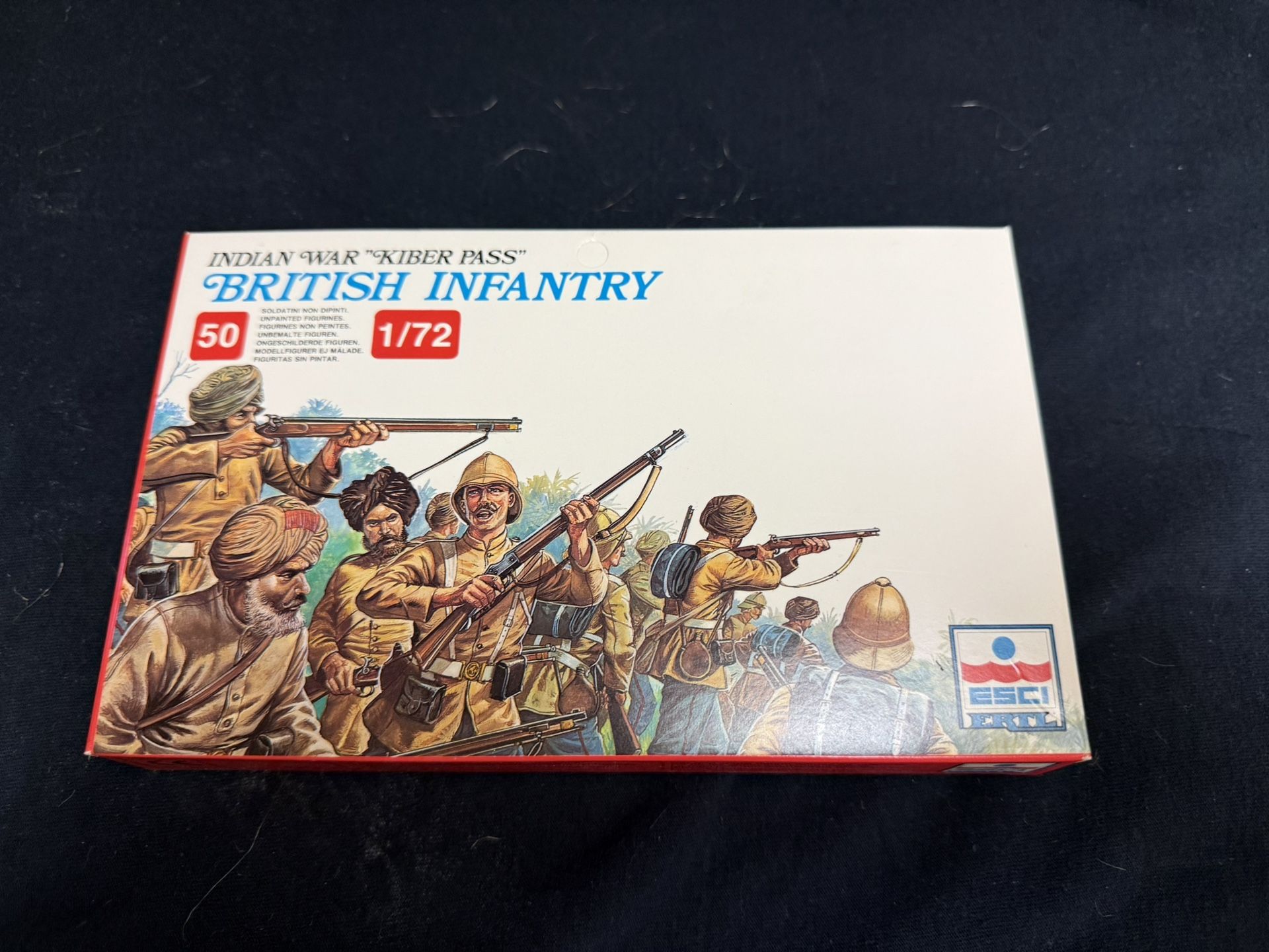 Vintage Esci Ertl Indian War Kiber Pass British Infantry 1996 Italy 50 Figures 1/72 Scale