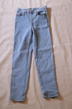 DKNY Jeans Women's 12 High Waist Mom Straight Leg Light Wash Vintage 90s Denim