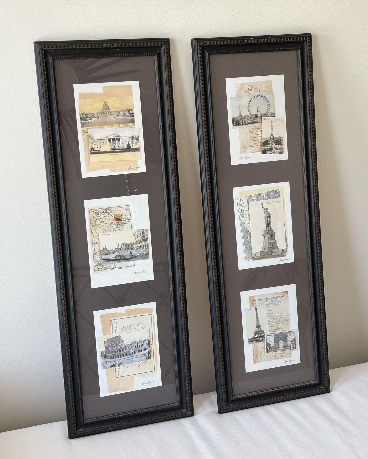 Set of 2 Architectural Landmarks Framed Wall Prints