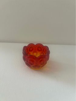 Amberina Glass Votive Candle Holder
