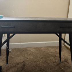 Modern Industrial Writing Desk with Drawer – Great Condition
