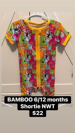 BAMBOO Shortie Bluey 6/12 months