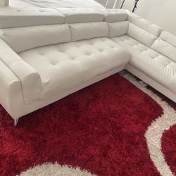 White Sectional Couch 