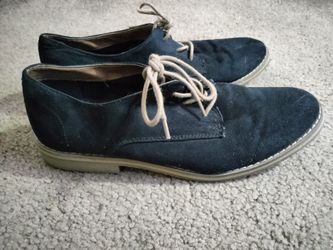 H&M Navy Blue Suede Derby Shoes (Size 7.5)