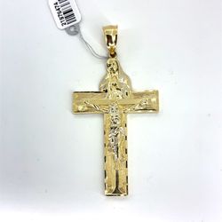 10Kt Two Tone Gold Jesus Cross Pendant 10.14g 21976474