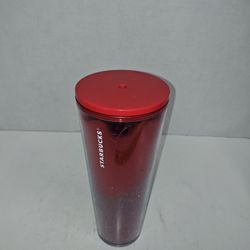 Starbucks Red Mirror Glitter Cold Cup Tumbler (24 oz) 2019 Holiday Christmas