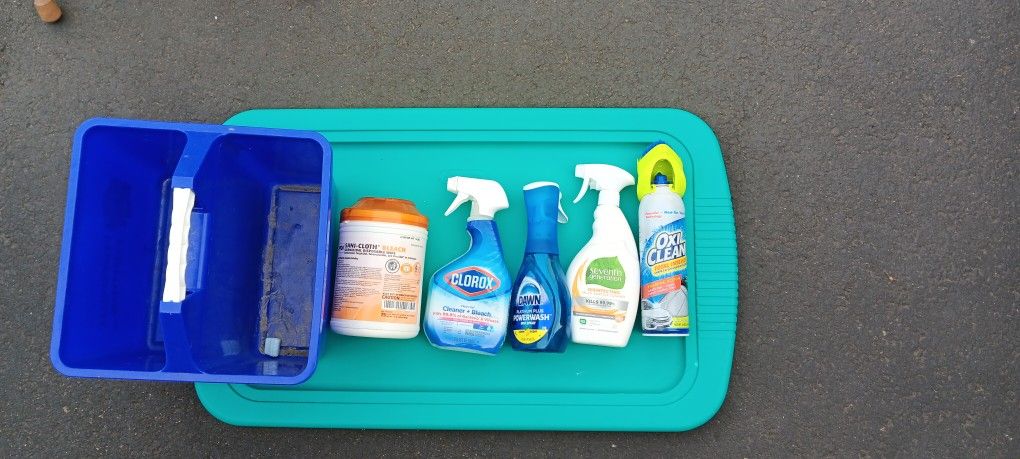 Partially Used Cleaning Products