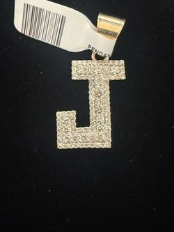J pendant 14 k Diamonds