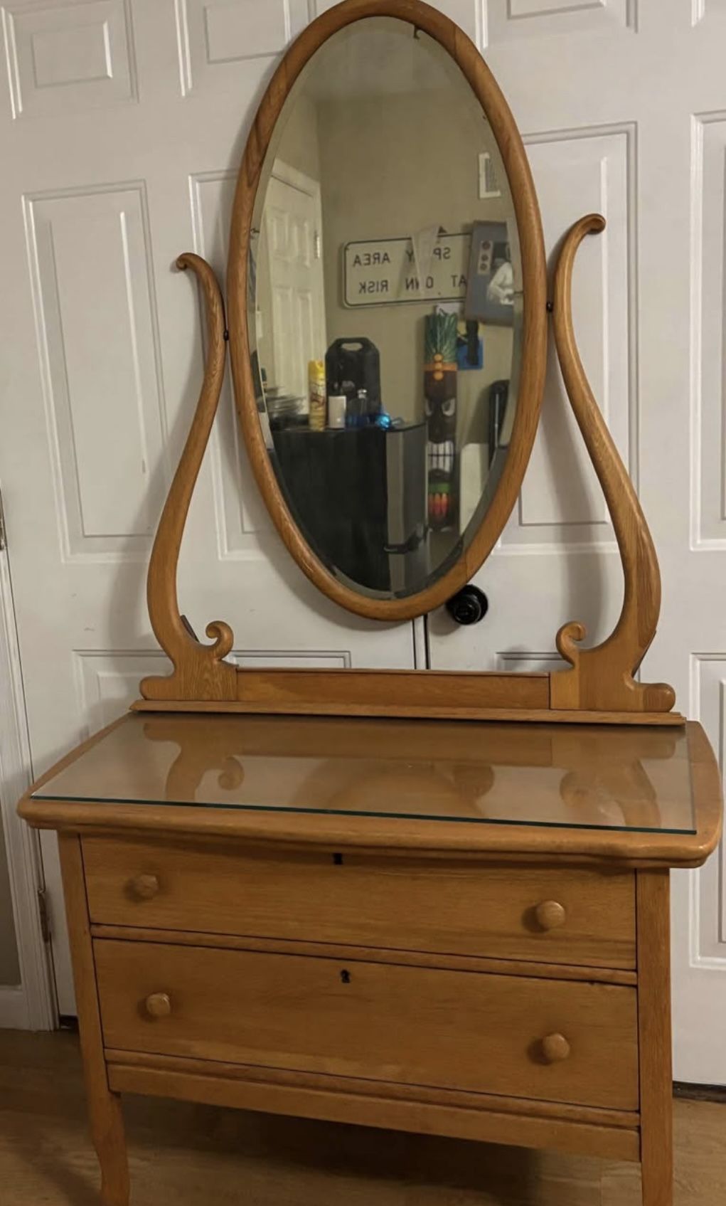 Antique Dresser With Mirror