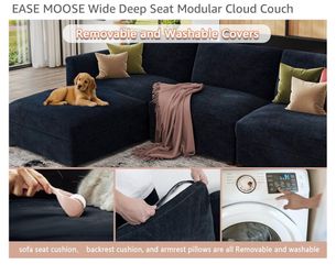 Navy blue sectional couch (EASE MOOSE Modular)