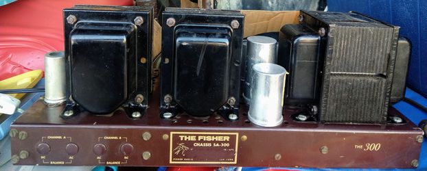 Fisher sa300 stereo tube power amplifier with mullard tubes