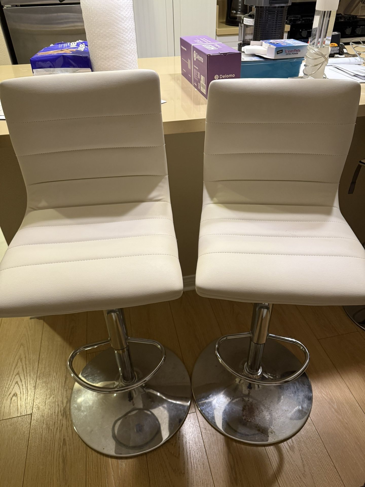 Set of White Barstools - 2