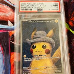 Psa10 Van Gogh Pikachu With Grey Felt Hat