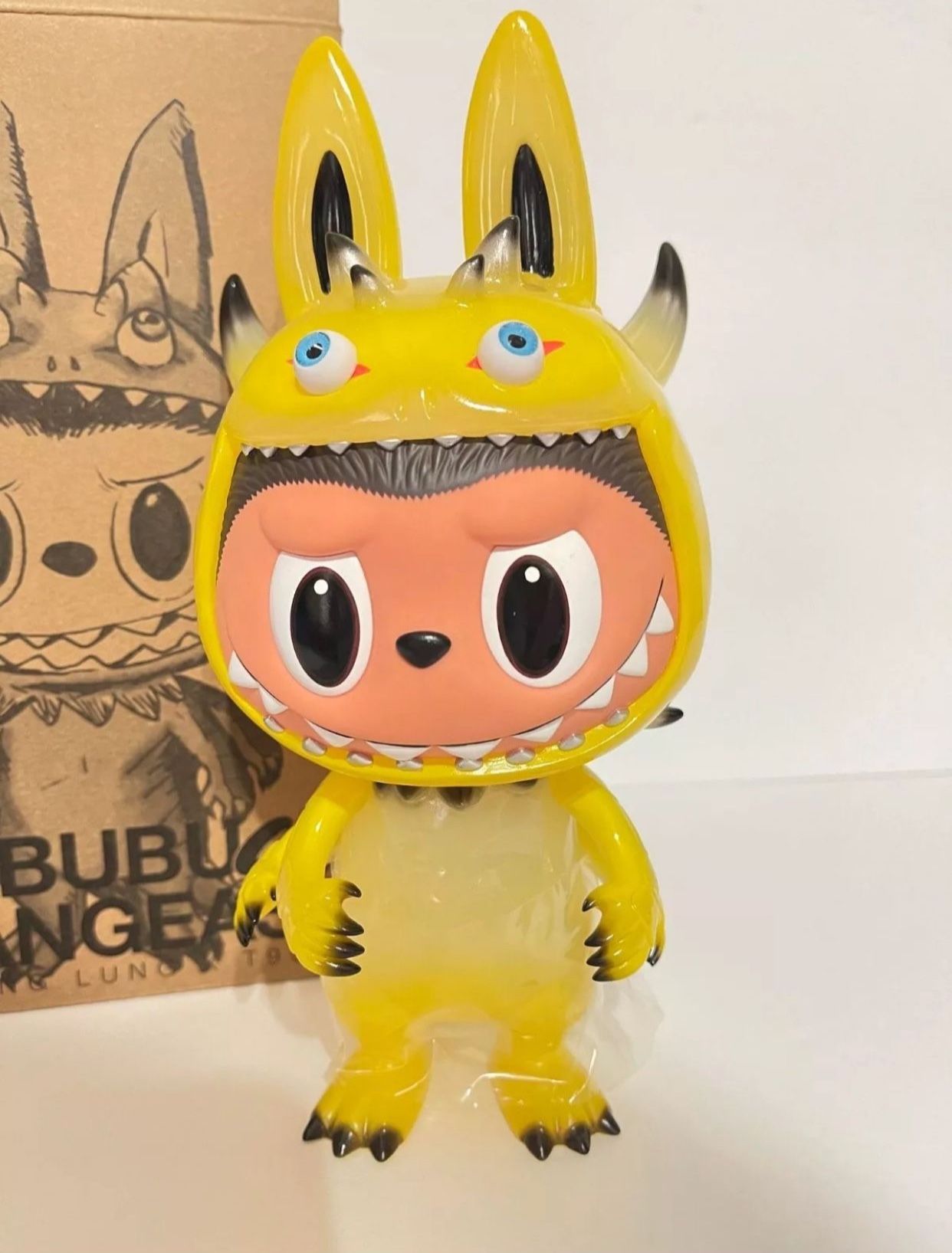 Super Rare ❤️ NIB How2work T9G X Yellow Labubu Zimomo Approx 7