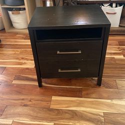 Black Nightstand Set