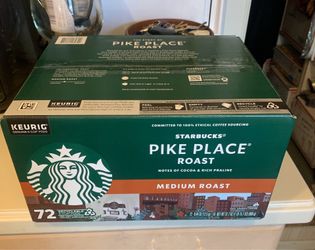 Starbucks Medium Roast K-Cup Coffee Pods, Pike Place, 71 ct. April 27 • Abundant K-Cups: This product includes 71 Starbucks K-Cup pods of Pike Place