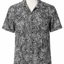 The Kooples NWT $175 Viscose Camp Shirt Size XS Mens 