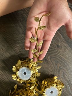 Gold Leaf Trim Ribbon Spools