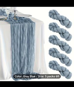 Gray Blue Table Runners