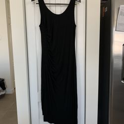 Black Cotton Maternity Dress