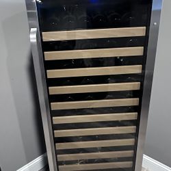 Collection  &  100-Bottle Built In Stainless Steel Compressor Wine cellar  with Display Rack and LED Display