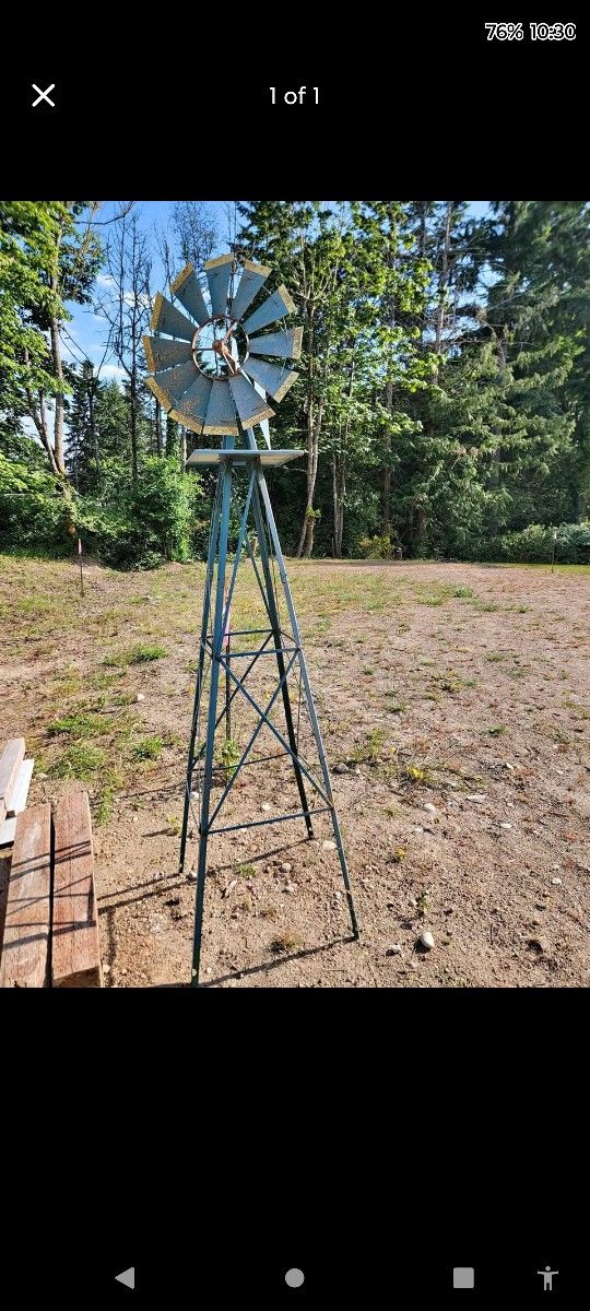 8ft Tall Vintage John Deere Windmill