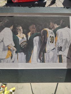 Seattle SuperSonics "The Huddle" Print