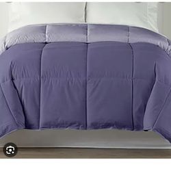 Purple Down Alternative Reversible Comforter Queen