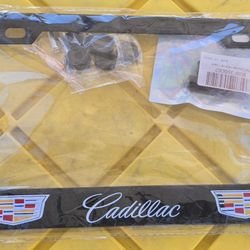Cadillac License Plate Frames and Tire Valve Stem Caps 