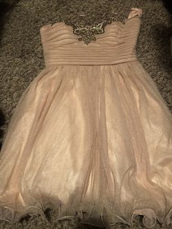 Morgan and Co blush pink short cocktail dress size 5/6 junior
