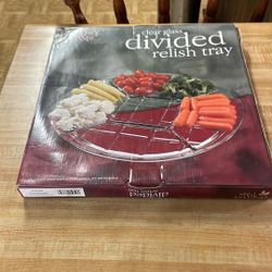 Clear Glass Divided Relish Tray