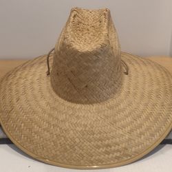 New Large Natural Straw Hat Made In Mexico $25 Or Best Offer 
