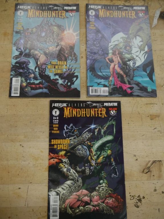 MINDHUNTER 1-3 WITCHBLADE ALIENS DARKNESS PREDATOR COMIC SET COMPLETE 2000-200(contact info removed)14