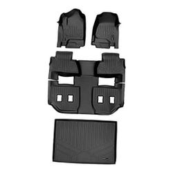 Floor Mats / Cargo Liner, SMARTLINER Floor Mats 3 Rows and Cargo Liner Behind 3rd Row Set Black for 2015-2019 Chevy Suburban / GMC Yukon XL