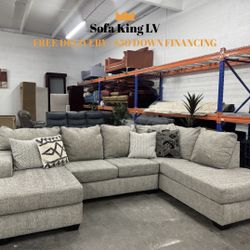 Free Delivery* Like New Gray “U” Shape Sectional Sofa! 