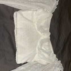 Women’s white dress crop top