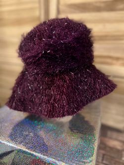 Purple Fuzzy Bucket Hat