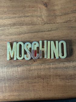 Moschino vintage 1980ies metal belt letters from Italian designer brand